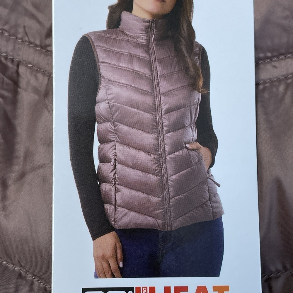 32 Degrees Women's M Puffer Vest Pink e0357